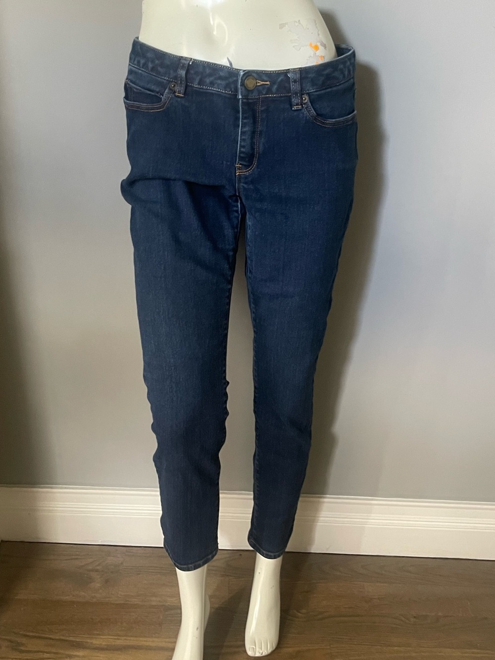 SKINN Dark Indigo Cropped Slim Jeans